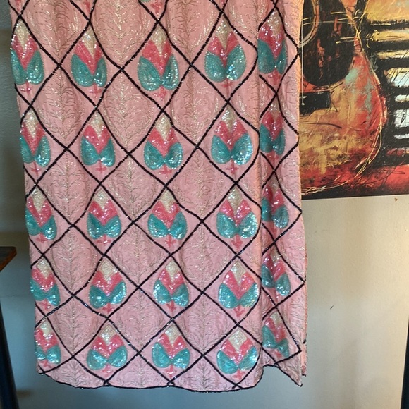 Hollywood studios Vintage beaded pink size 2 skirt - Picture 5 of 16
